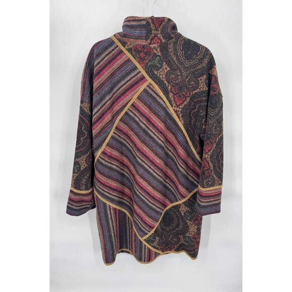 Rara Avis by Iris Apfel Patchwork Coat Womens Large Boho Tapestry Vintage - Picture 6 of 8